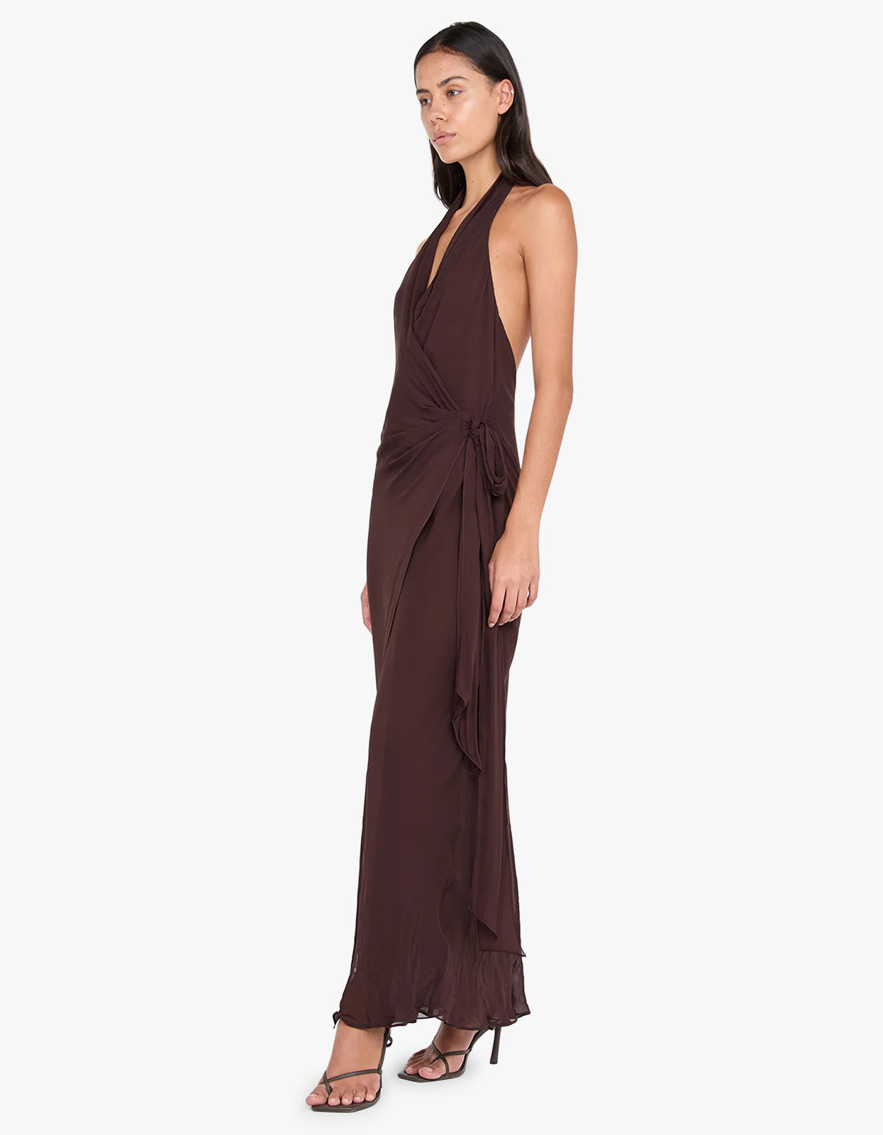 Soneva Wrap Dress - Dark Chocolate