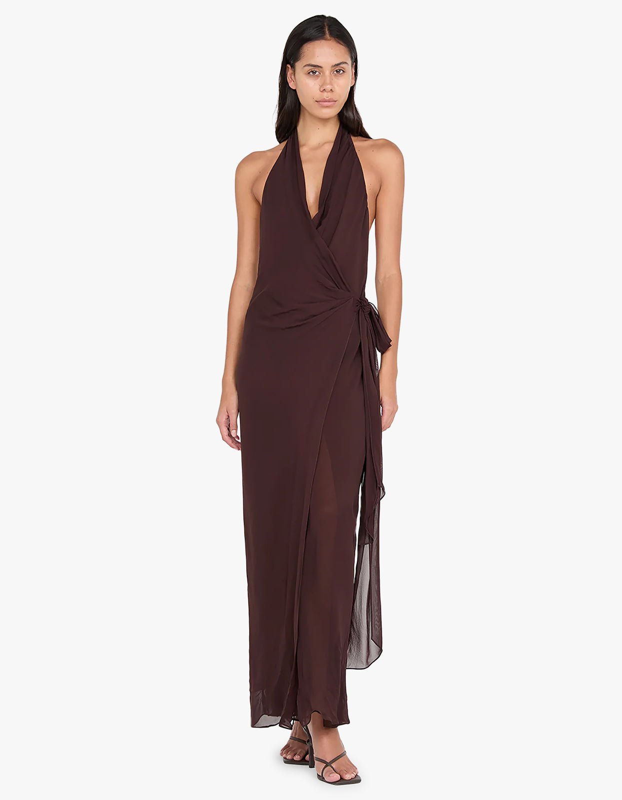 Soneva Wrap Dress - Dark Chocolate