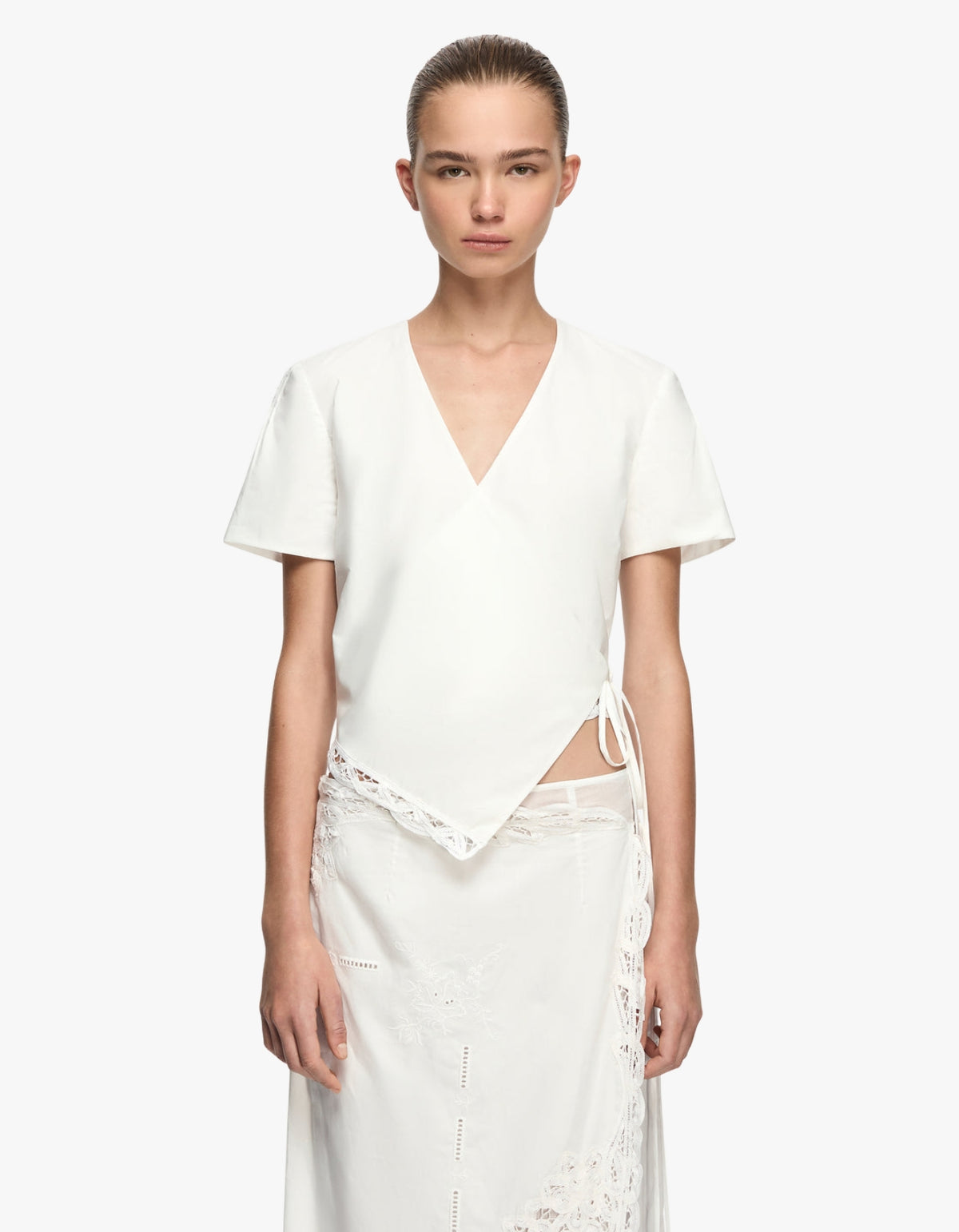 Skye Wrap Top - Ivory