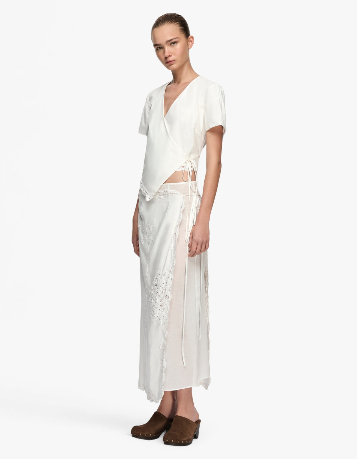 Skye Wrap Top - Ivory