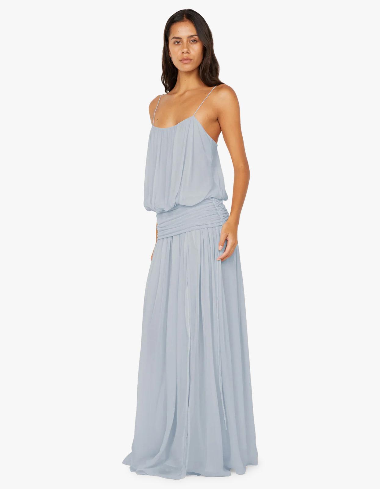 Camille Blouson Dress - Cloud Blue