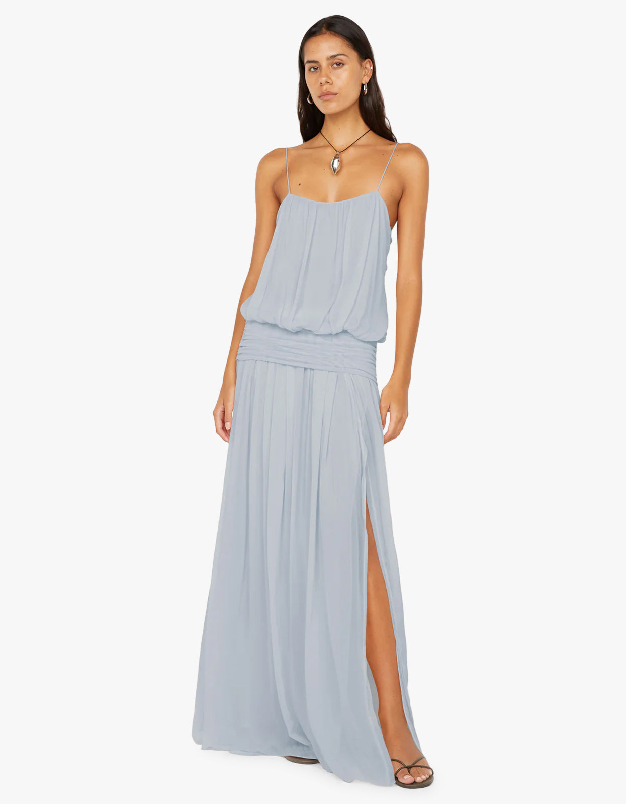 Camille Blouson Dress - Cloud Blue