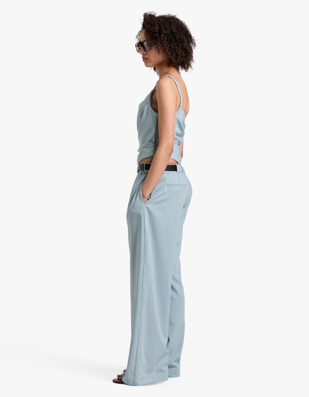Selina Asym Top - Stone Blue