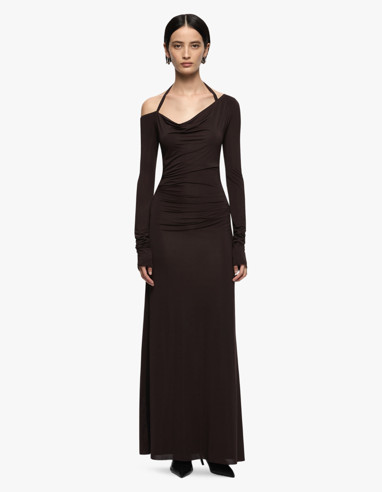 Court L/S Maxi Dress - Dark Chocolate