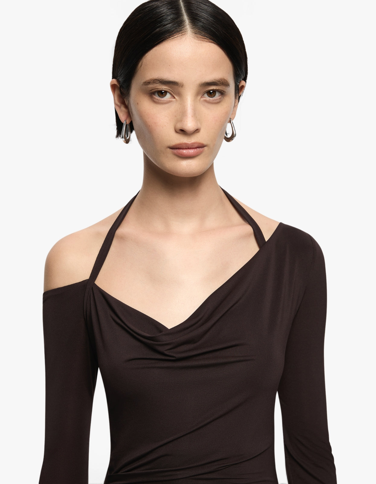 Court L/S Maxi Dress - Dark Chocolate