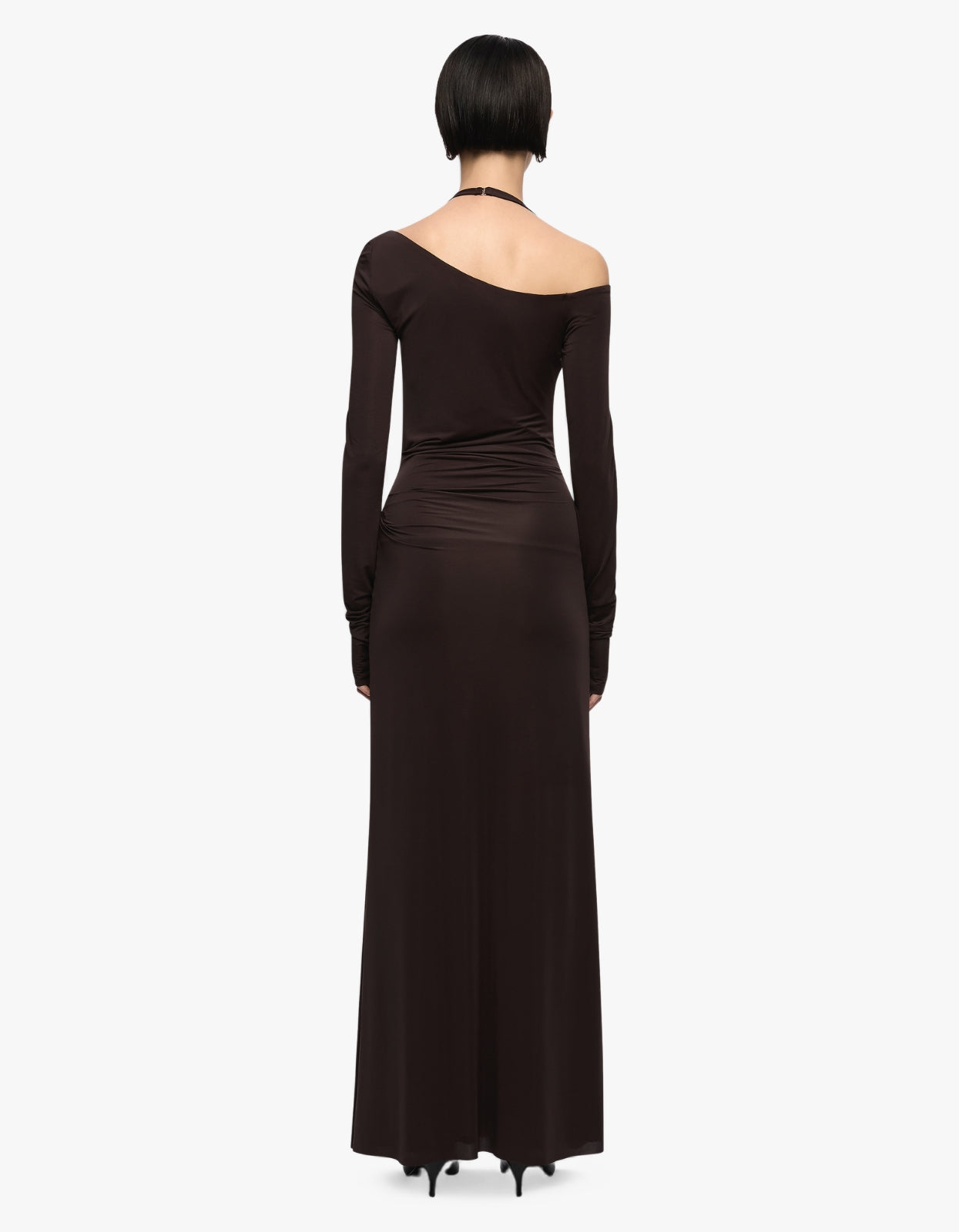 Court L/S Maxi Dress - Dark Chocolate