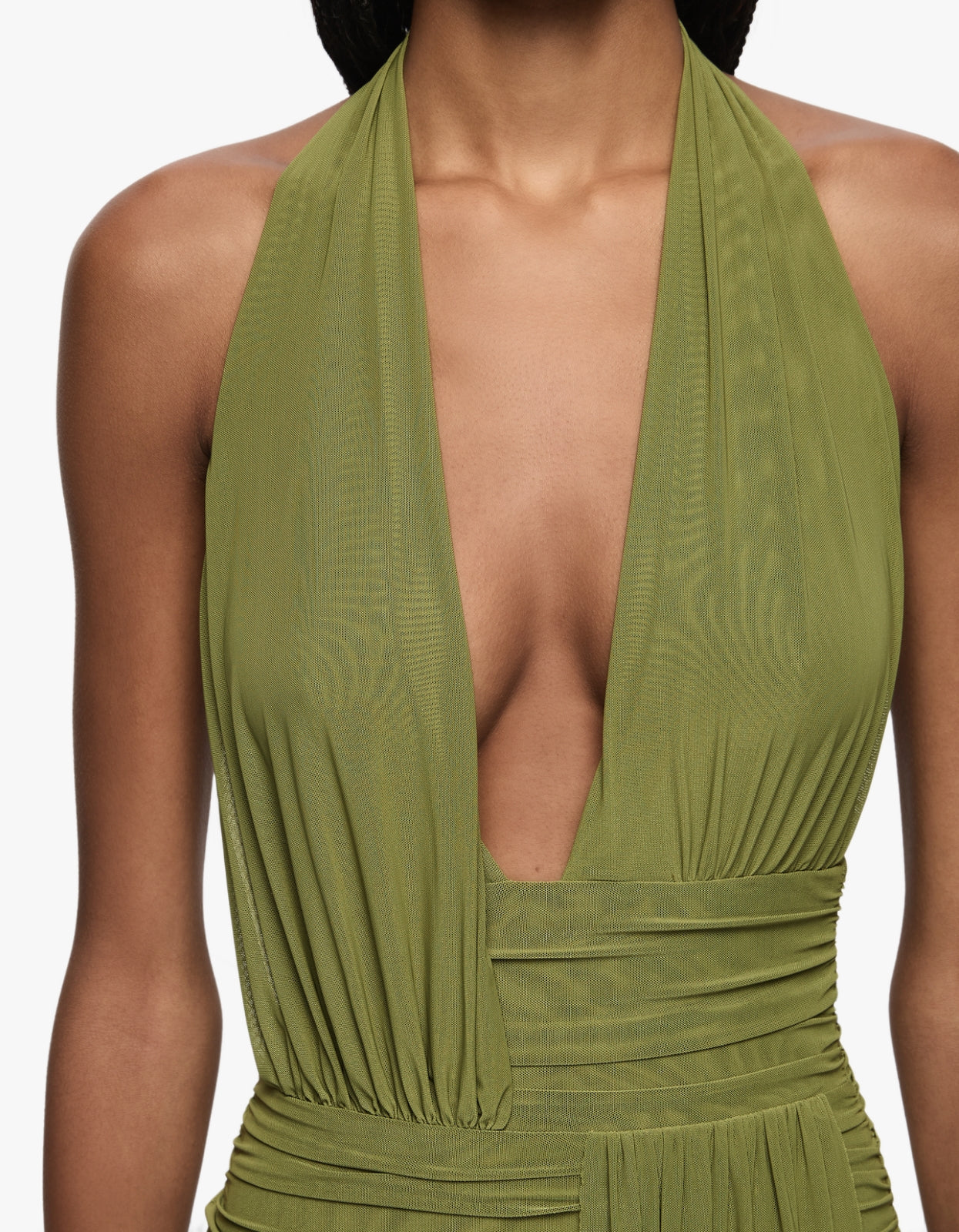 Cassis Drape Maxi Dress - Fern