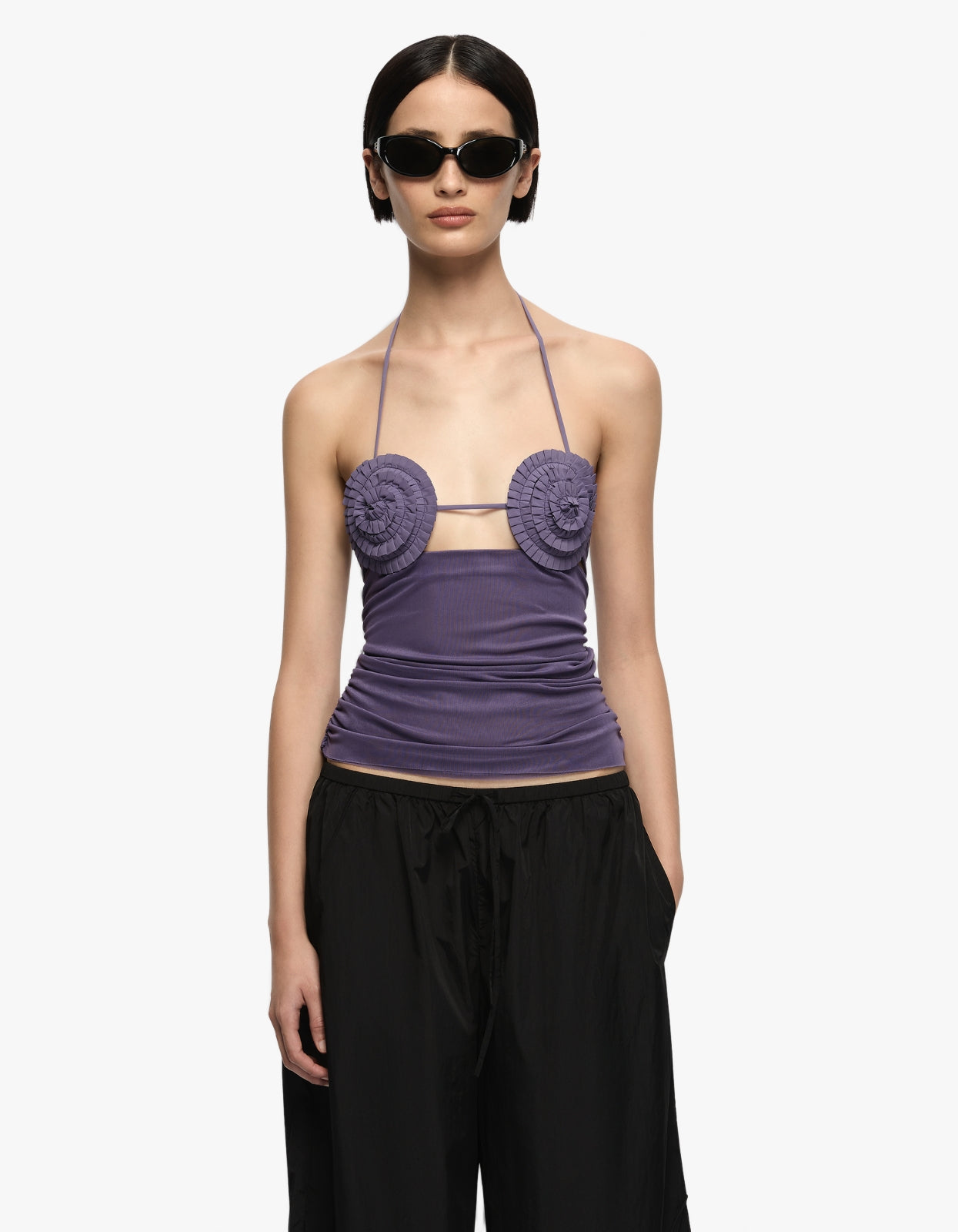 Delila Spiral Top - Amethyst