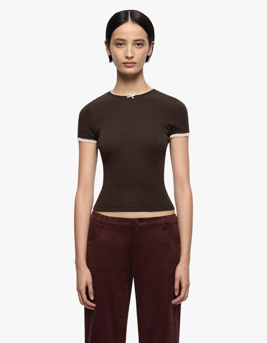 Moneta Baby Tee - Dark Chocolate