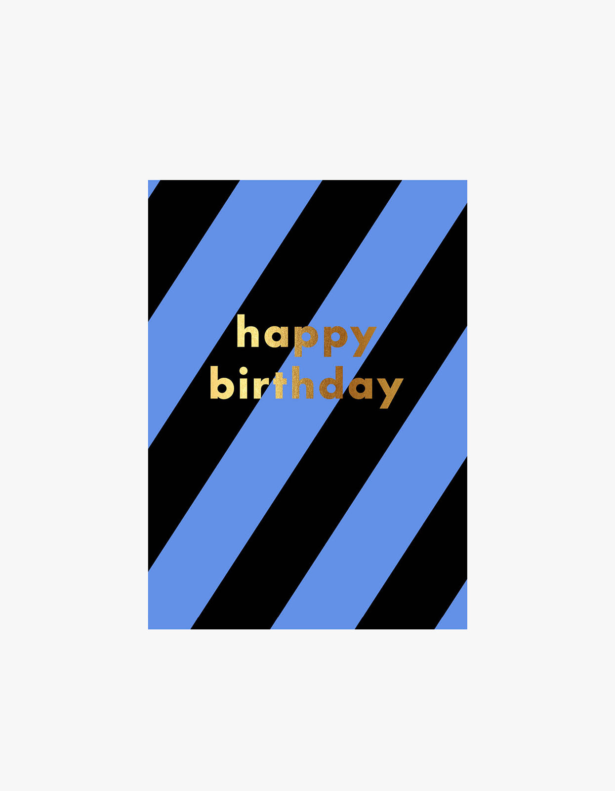 Stripe Birthday Midnight Card