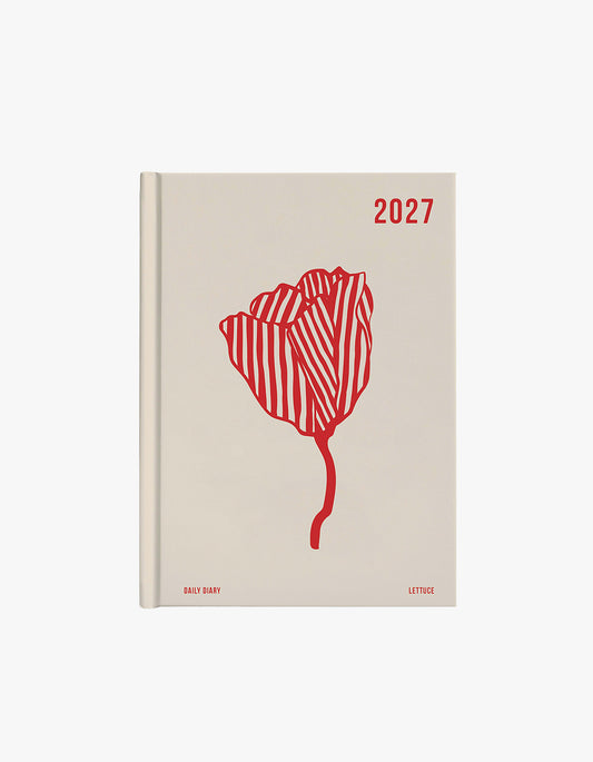 2027 Daily Diary - Red Bloom