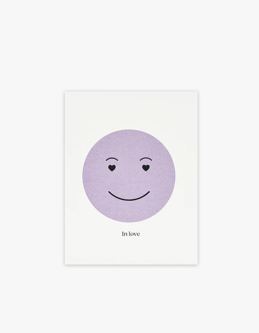 In Love Heart Eyes Card - Purple