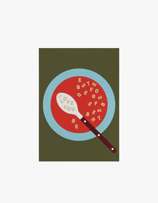 I Love You Tomato Soup Card - Green