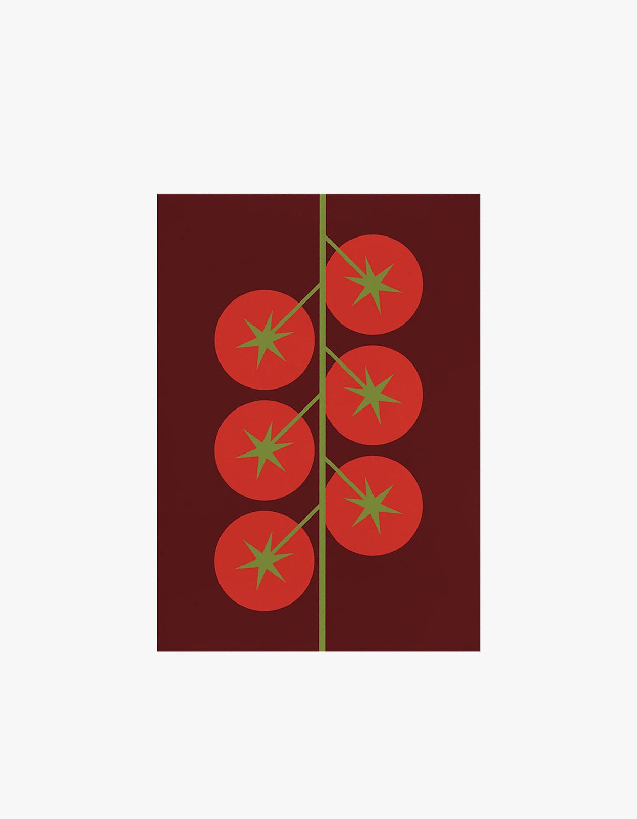 Vine Tomatoes Card - Red