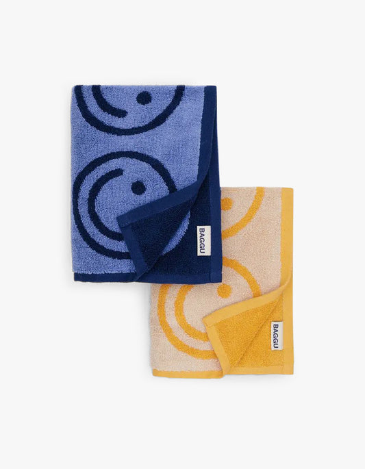 Hand Towel Set Of 2 - Happy Blue Marigold