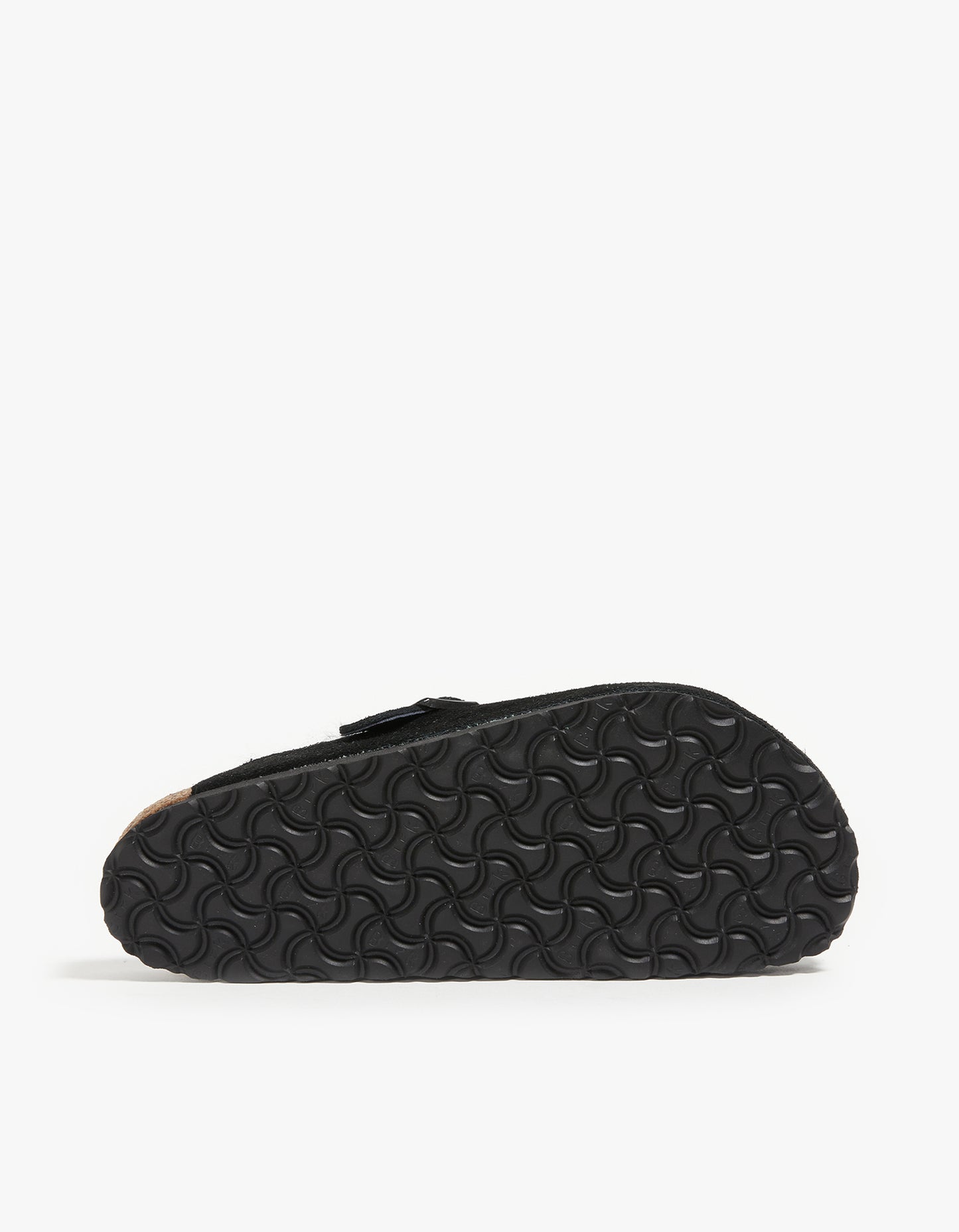 Womens Boston Shearling Suede Leather - Black