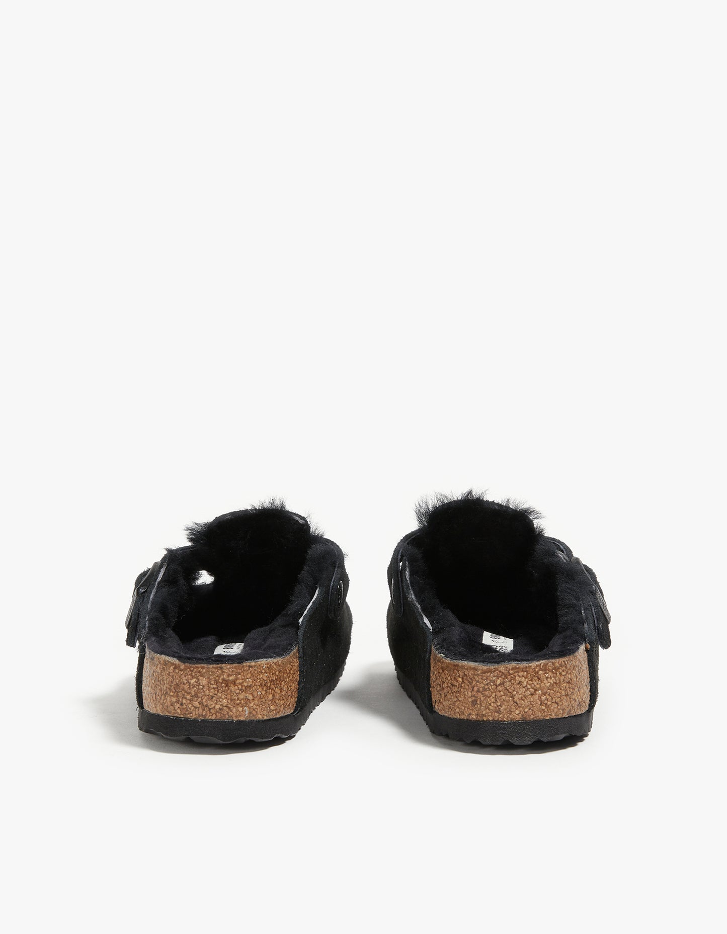 Womens Boston Shearling Suede Leather - Black