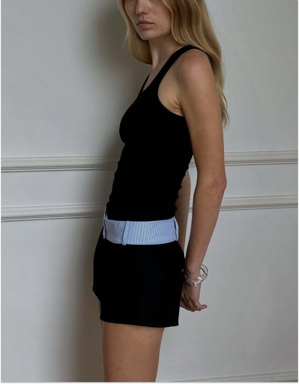 Mini Suit Short - Black/Stripe