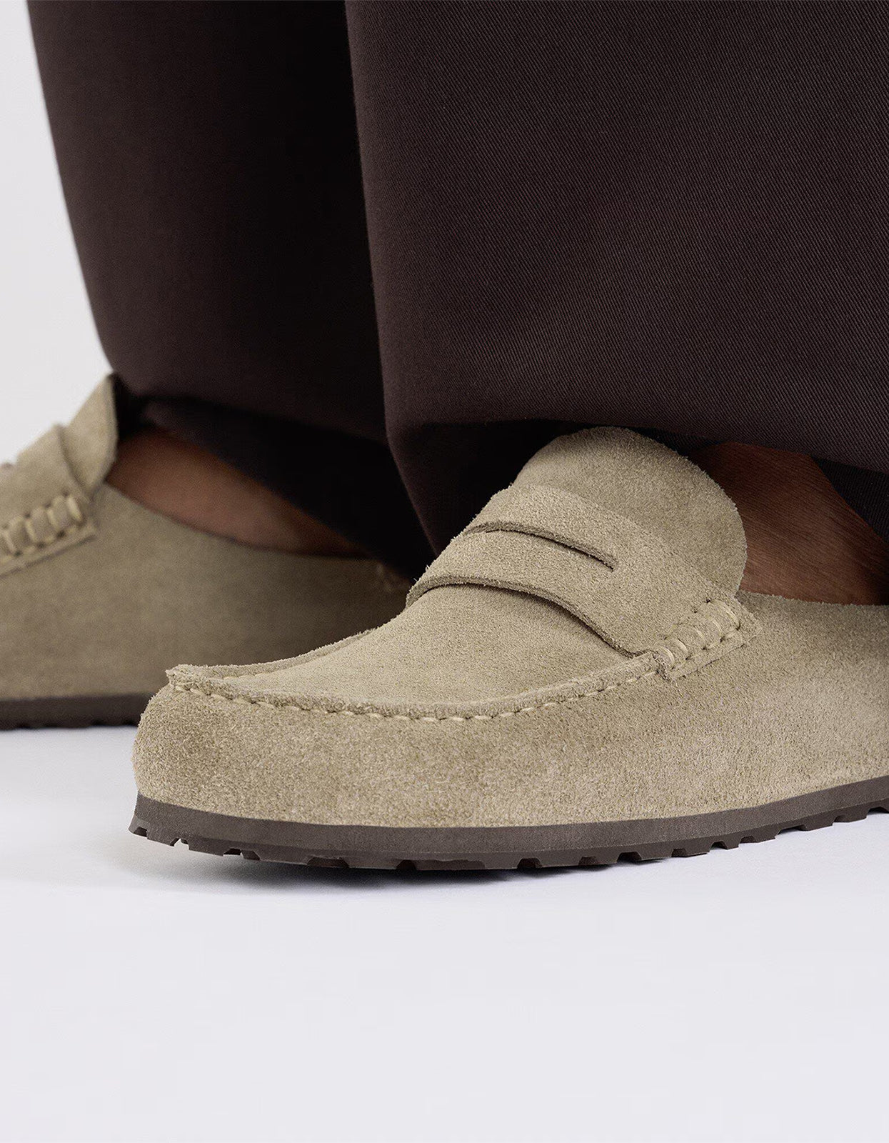 Womens Naples Wrapped Suede - Taupe