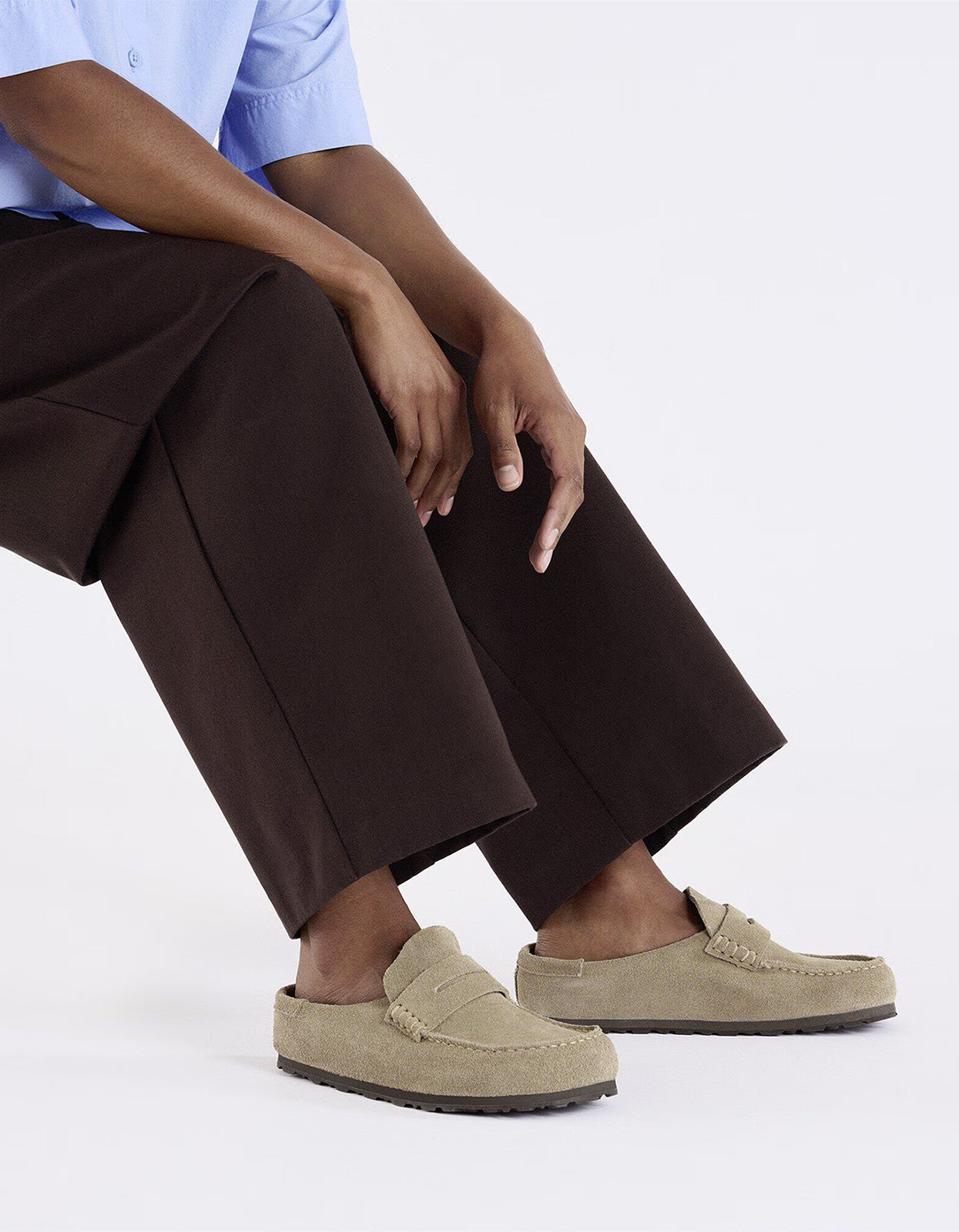 Womens Naples Wrapped Suede - Taupe