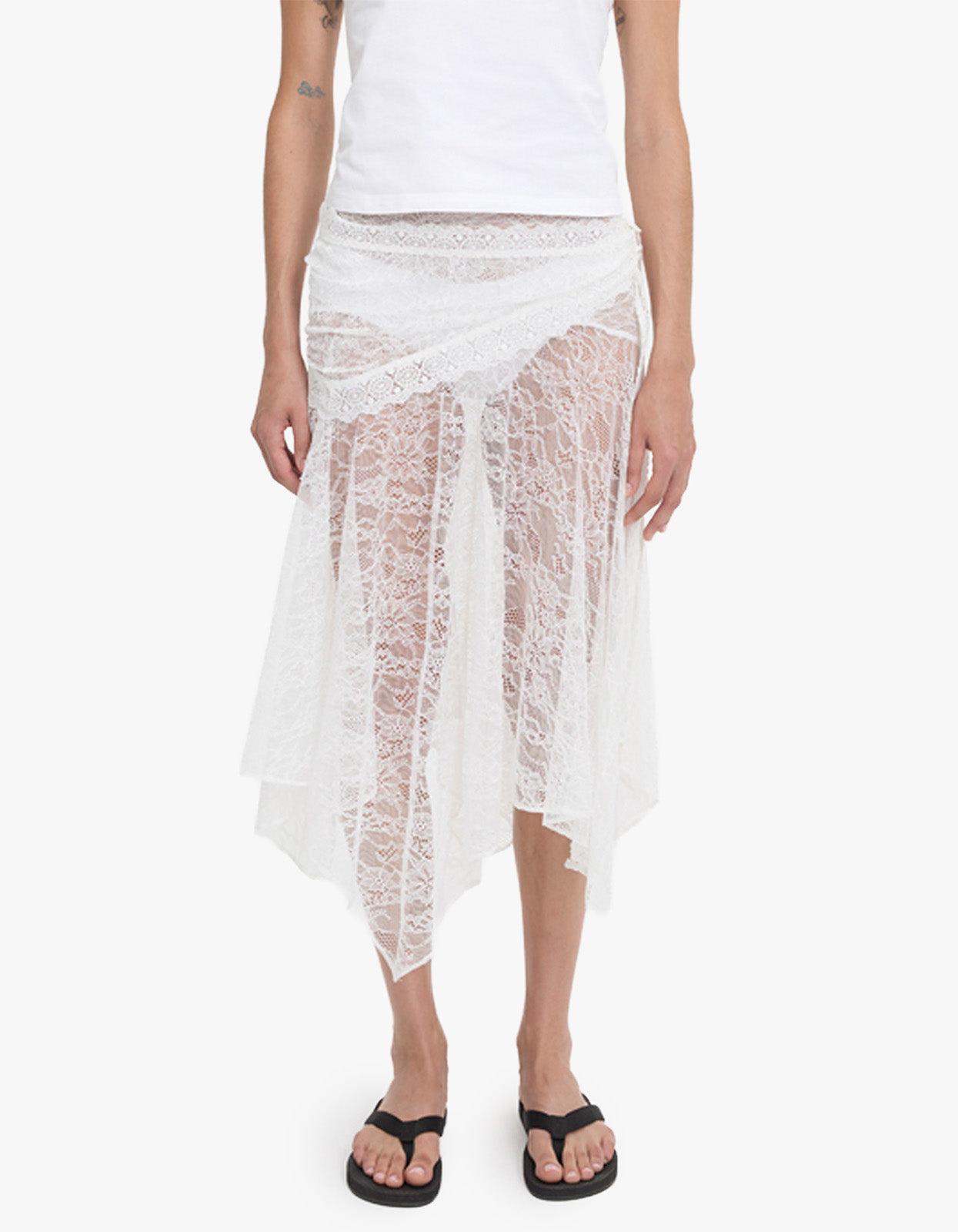 Juni Belt Skirt - White