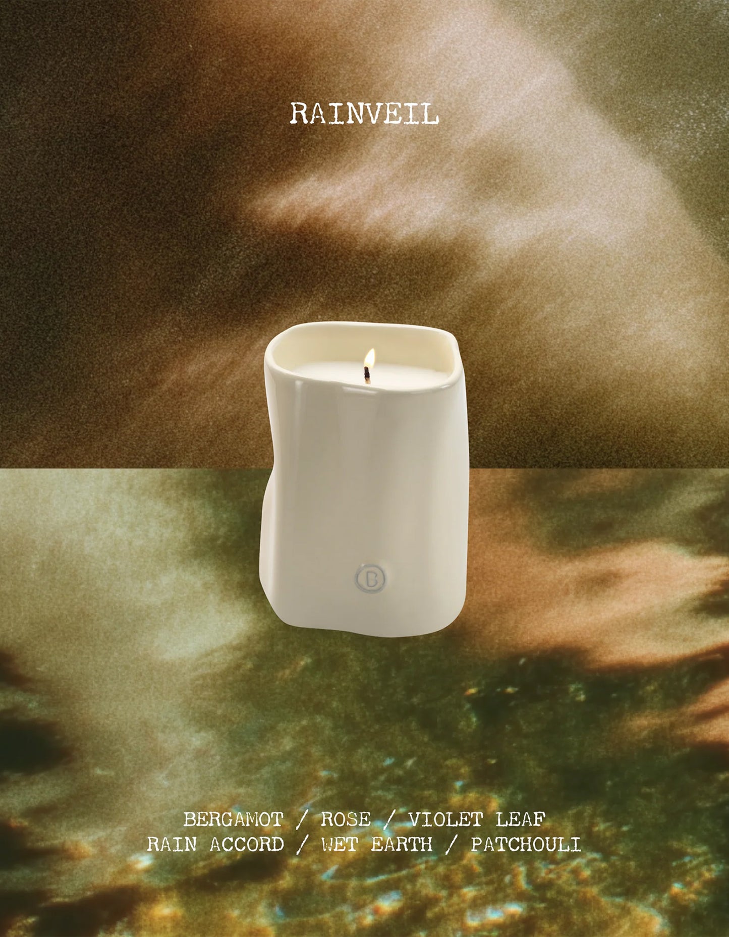 Rainveil Ceramic Candle - Ivory