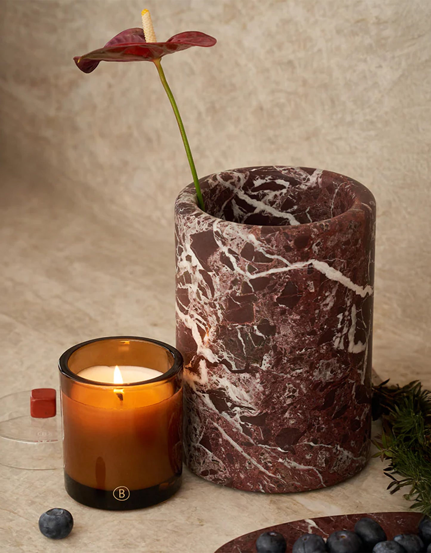 Oasis Wine & Champagne Marble Cooler - Rosso Levanto