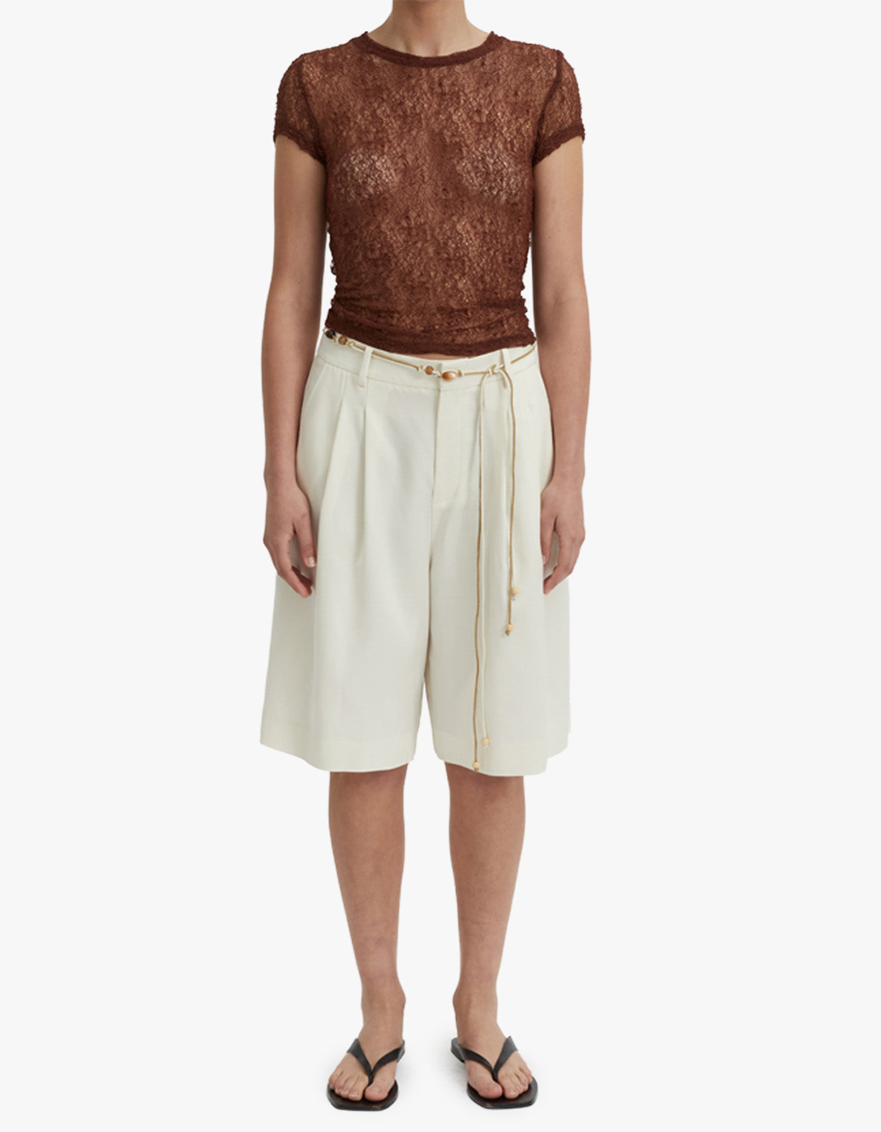 Riven Baby Tee - Brown