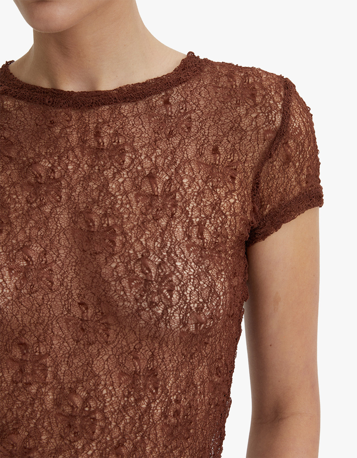 Riven Baby Tee - Brown