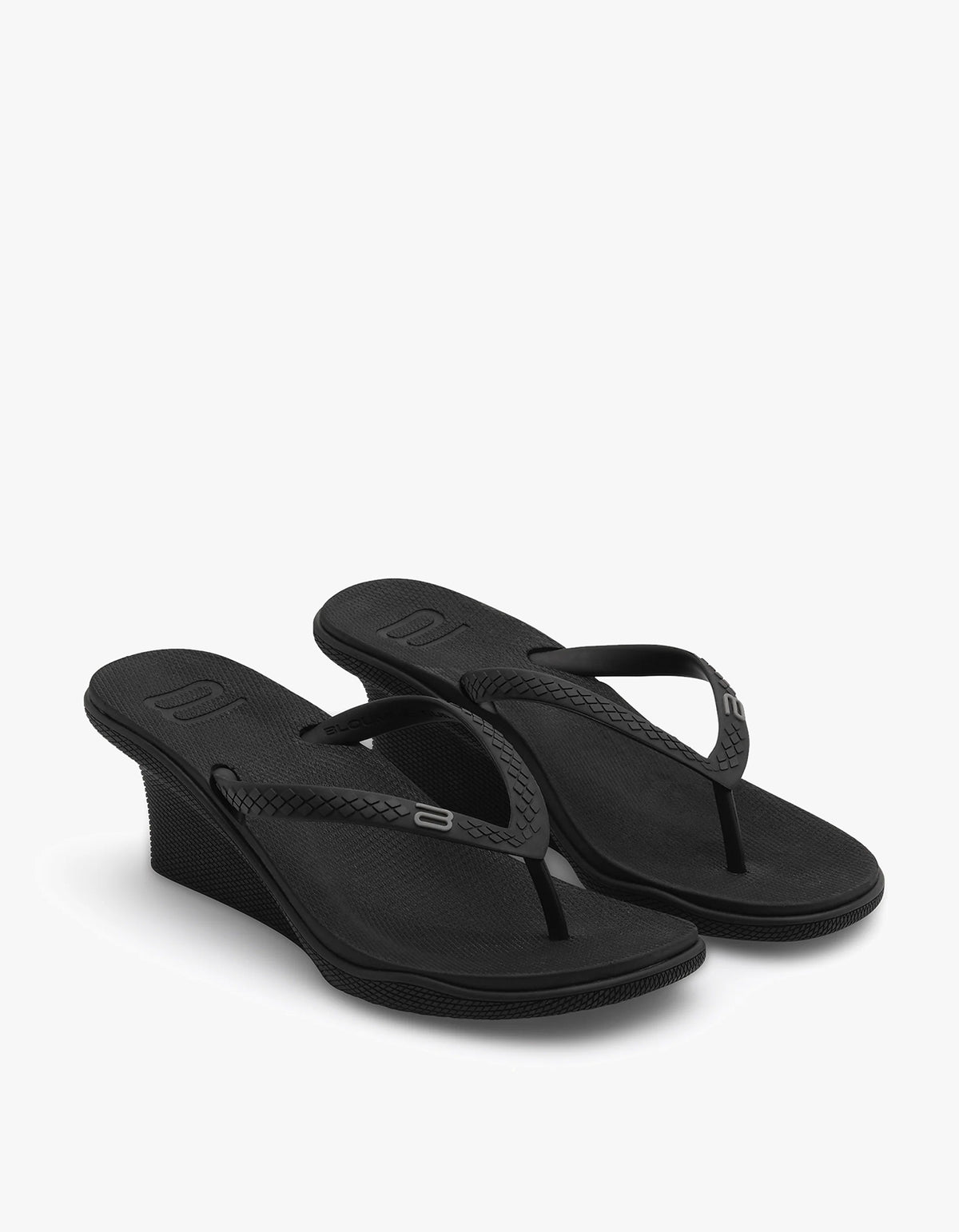 Pilar Wedge Heel - Midnight Black