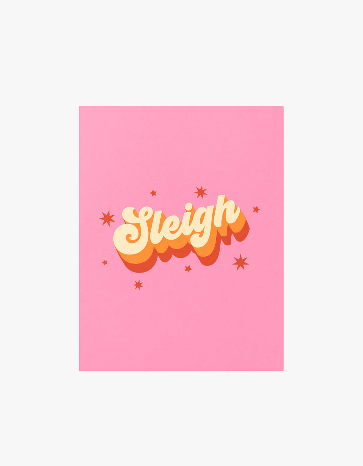Sleigh Card - Pink
