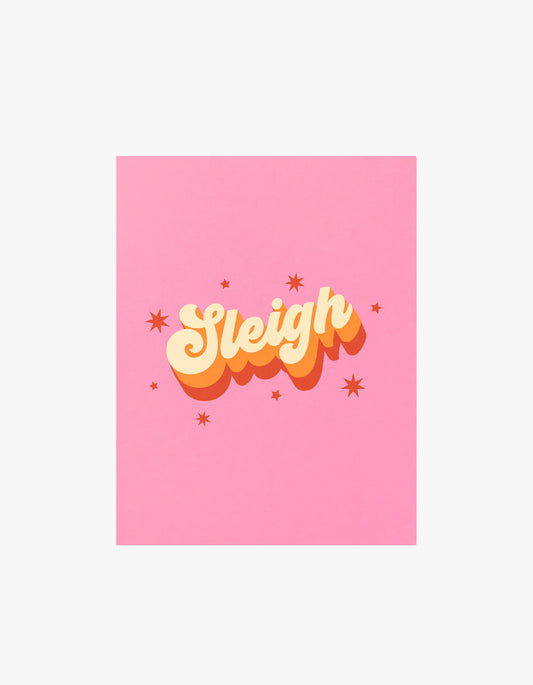 Sleigh Card - Pink