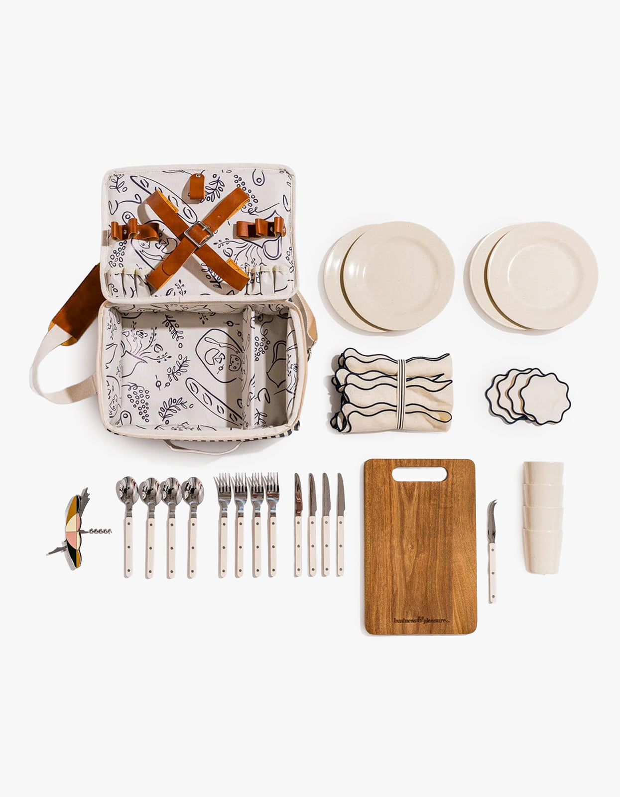 Picnic Set - Laurens Navy Stripe