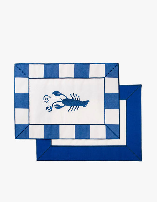 Placemat Set Of 4 - Crew Mediterranean Blue Stripe