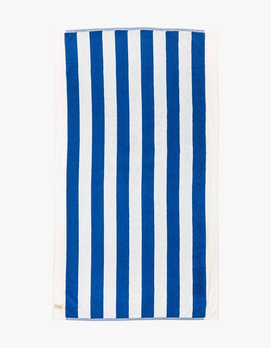 The Beach Towel - Crew Mediterranean Blue Stripe