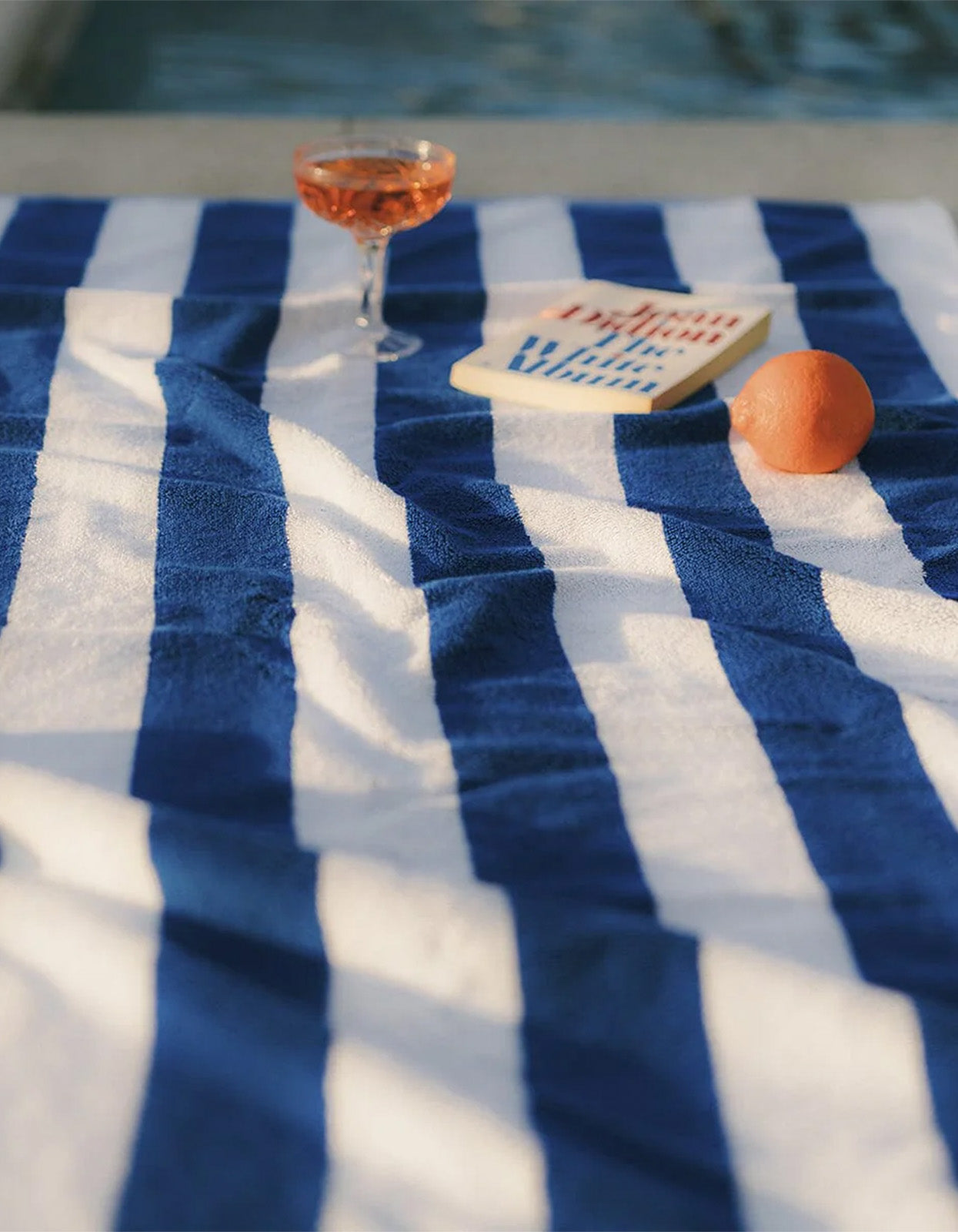 The Beach Towel - Crew Mediterranean Blue Stripe