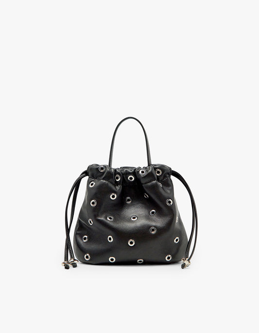 Halle Eyelet Crossbody - Black