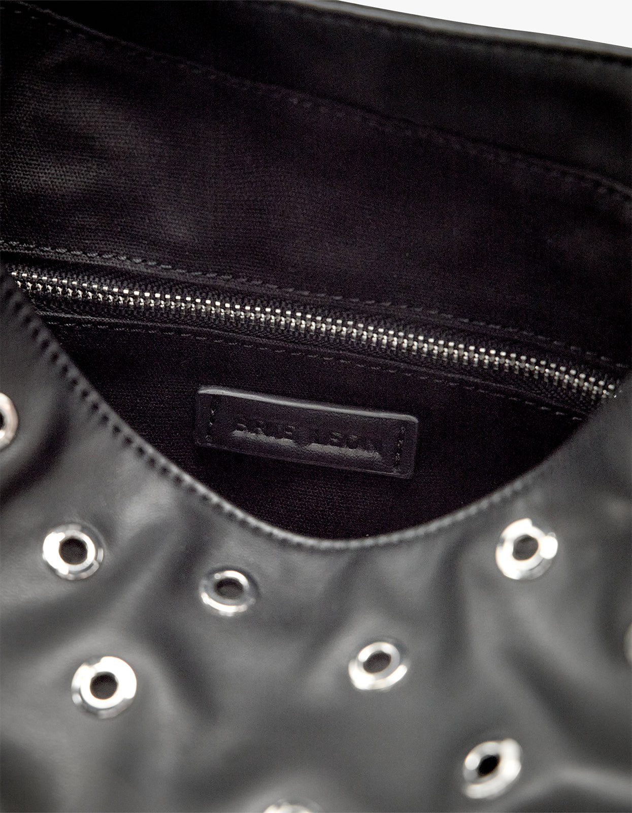 Josie Eyelet Bucket Bag - Black