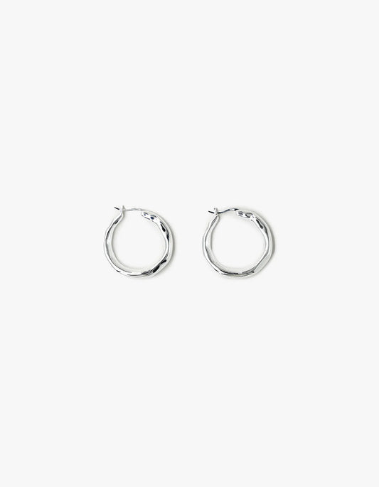 Small Organica Hoops - Silver