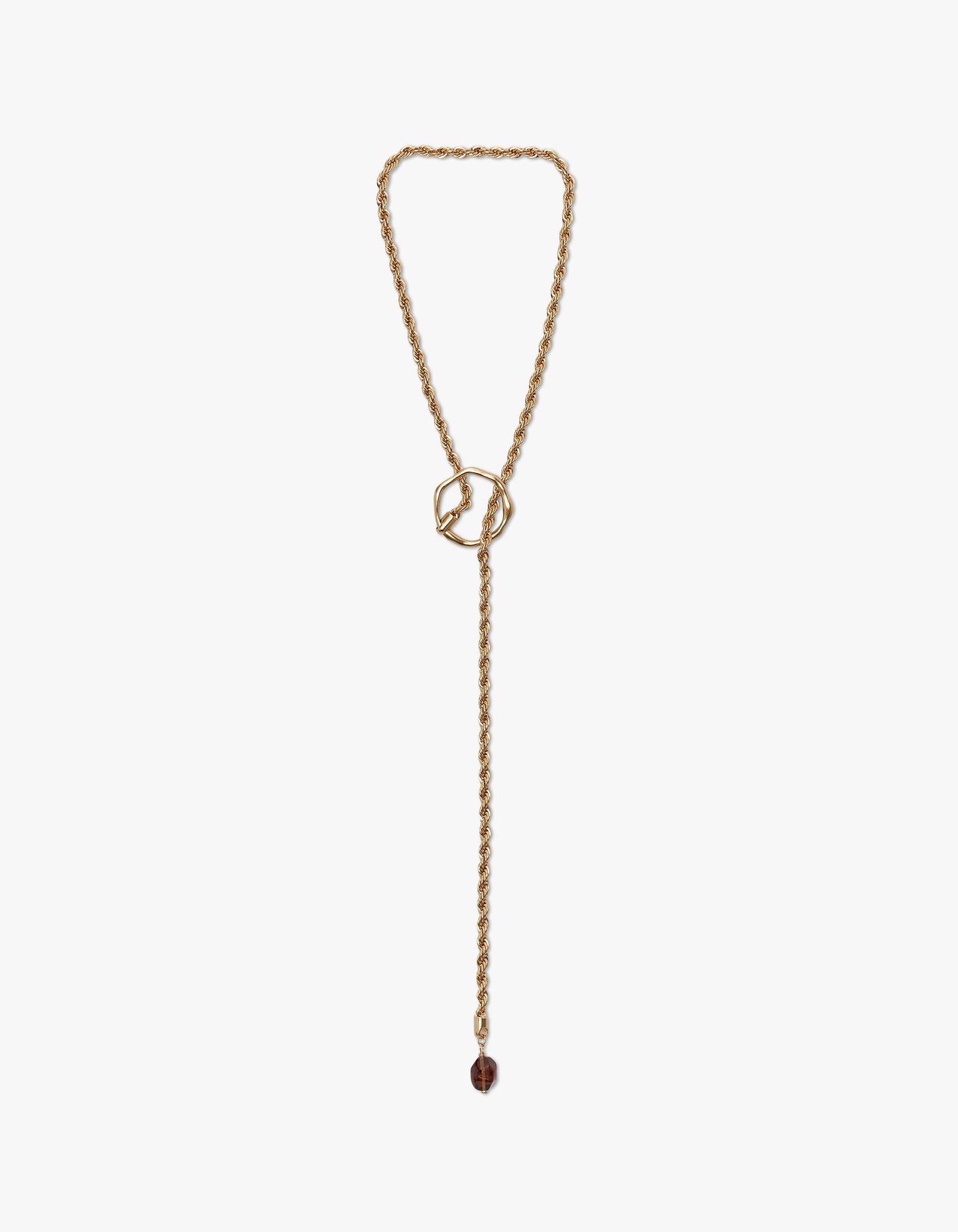 Maeve Drop Necklace - Gold/Chocolate
