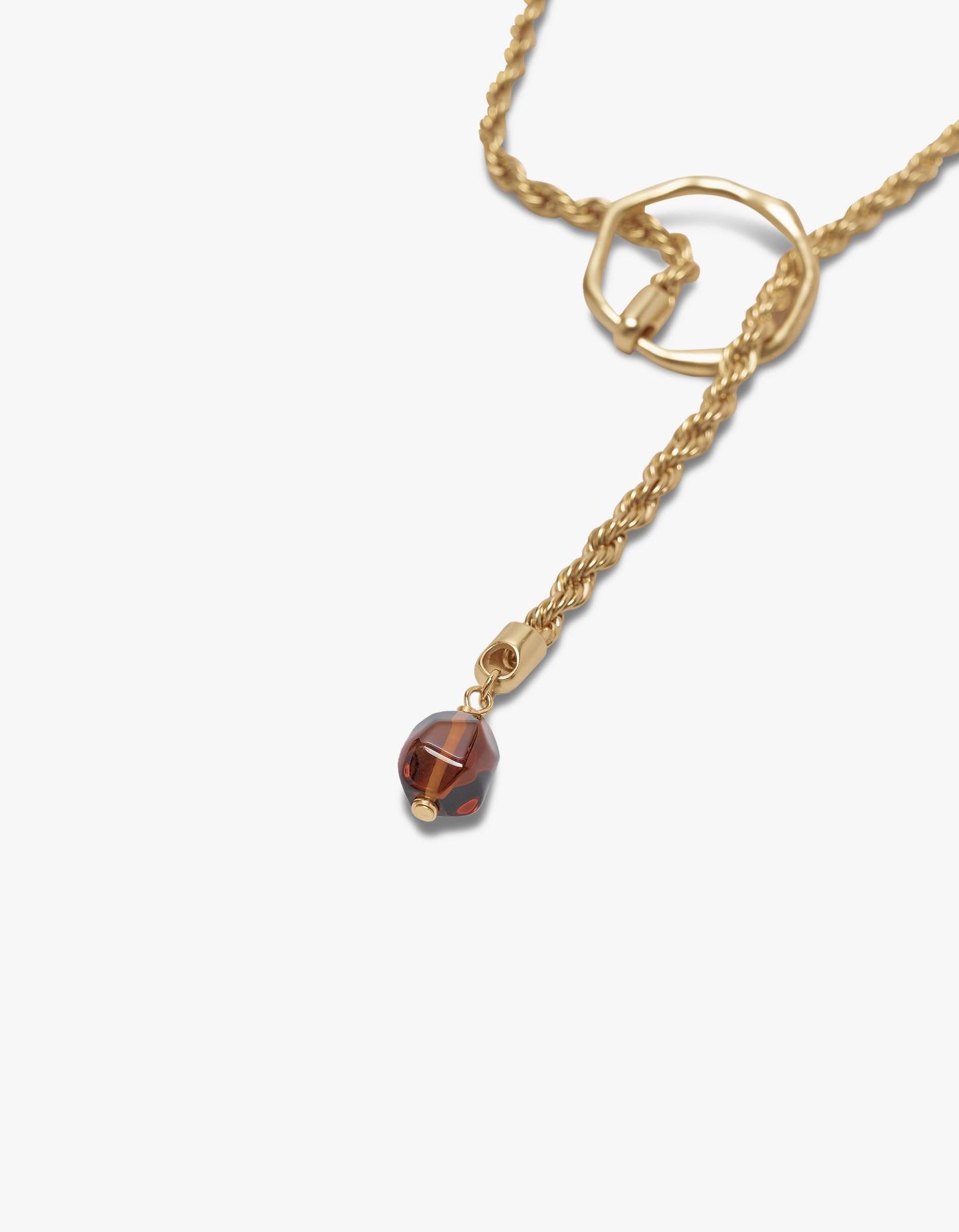 Maeve Drop Necklace - Gold/Chocolate