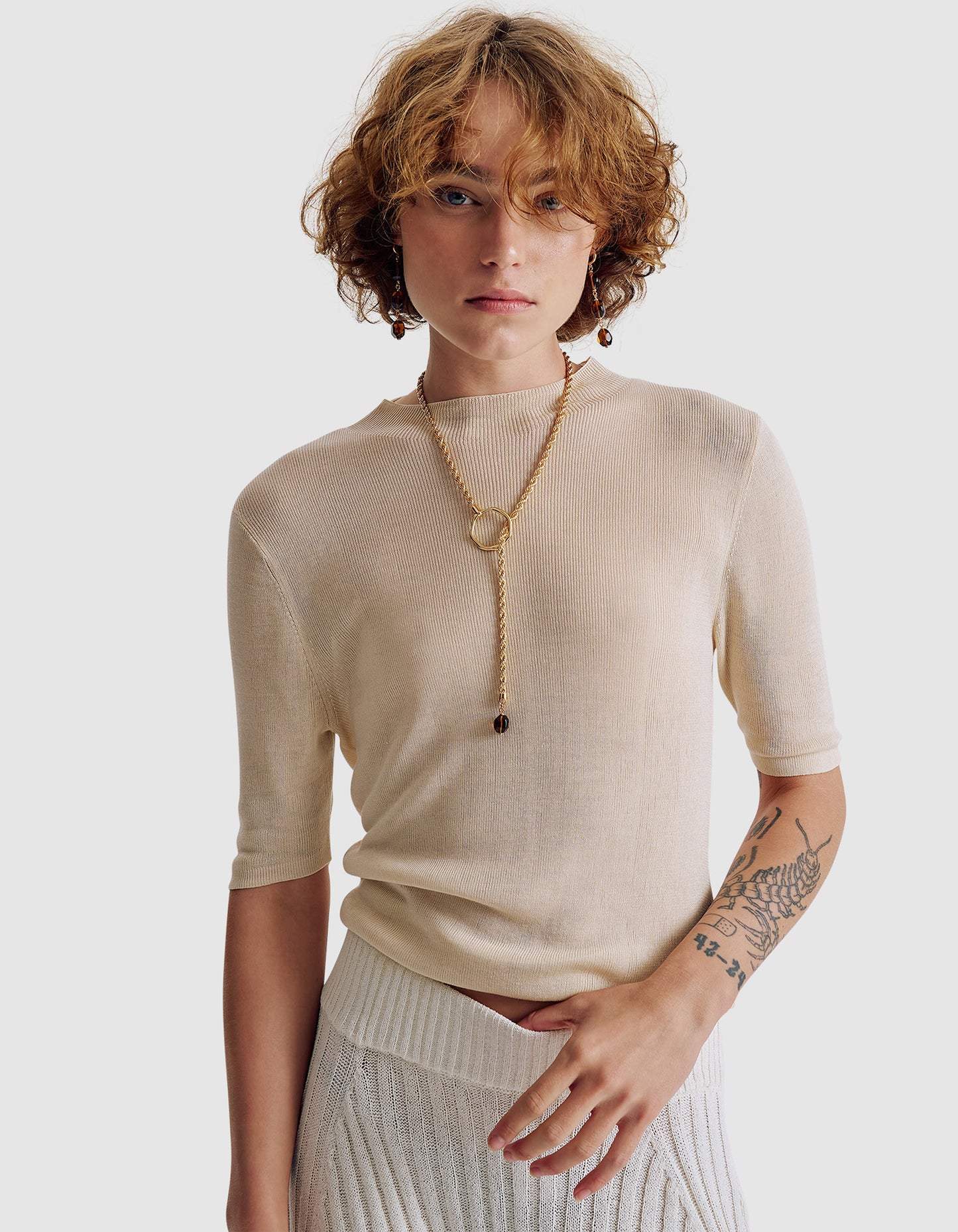 Maeve Drop Necklace - Gold/Chocolate