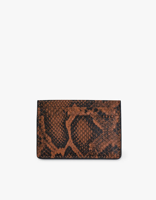 Adie Card Sleeve - Brunette Python