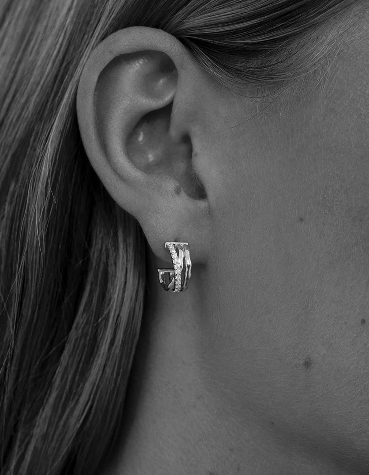 Entwined Hearts Earrings - Sterling Silver