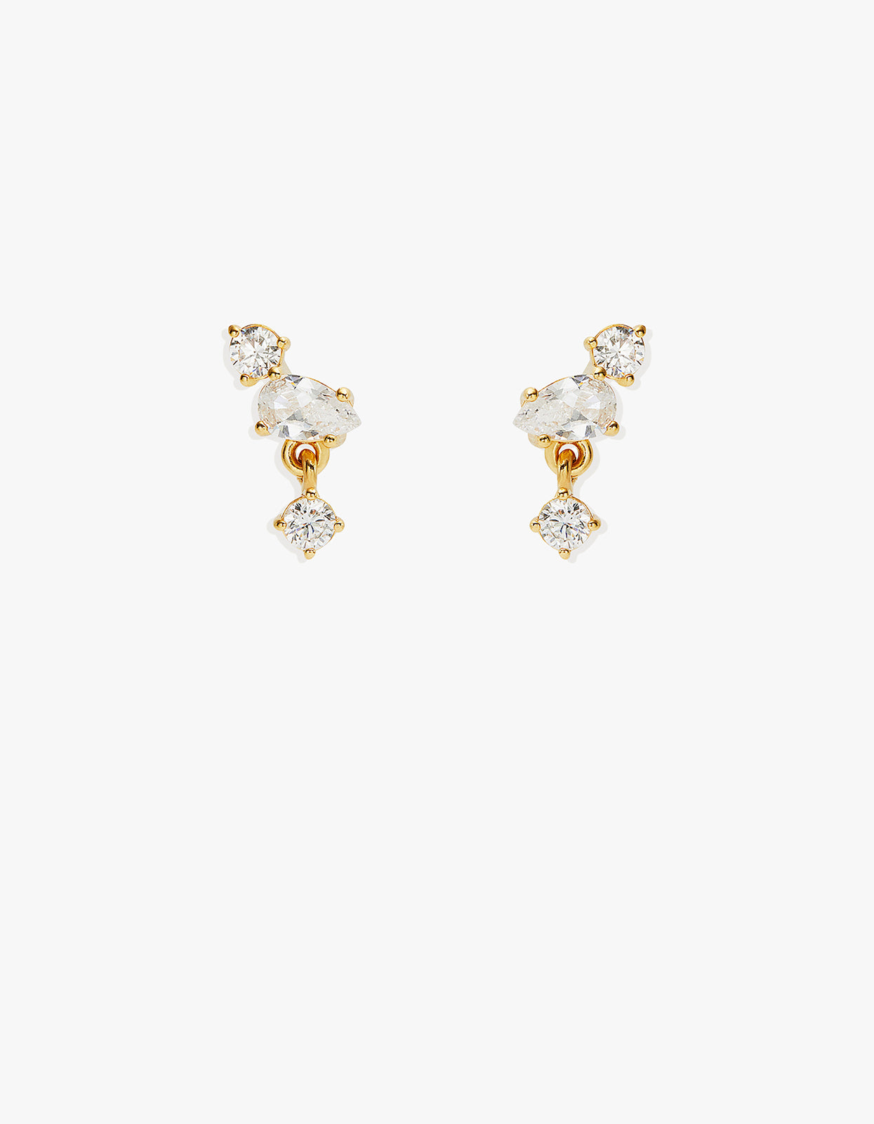 No Rain, No Flowers Stud Earrings - 18K Gold Vermeil