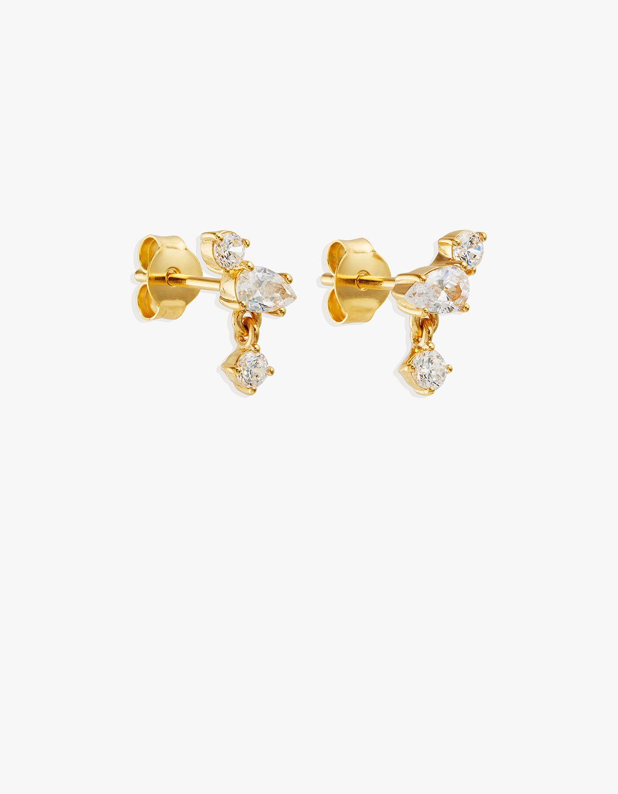 No Rain, No Flowers Stud Earrings - 18K Gold Vermeil