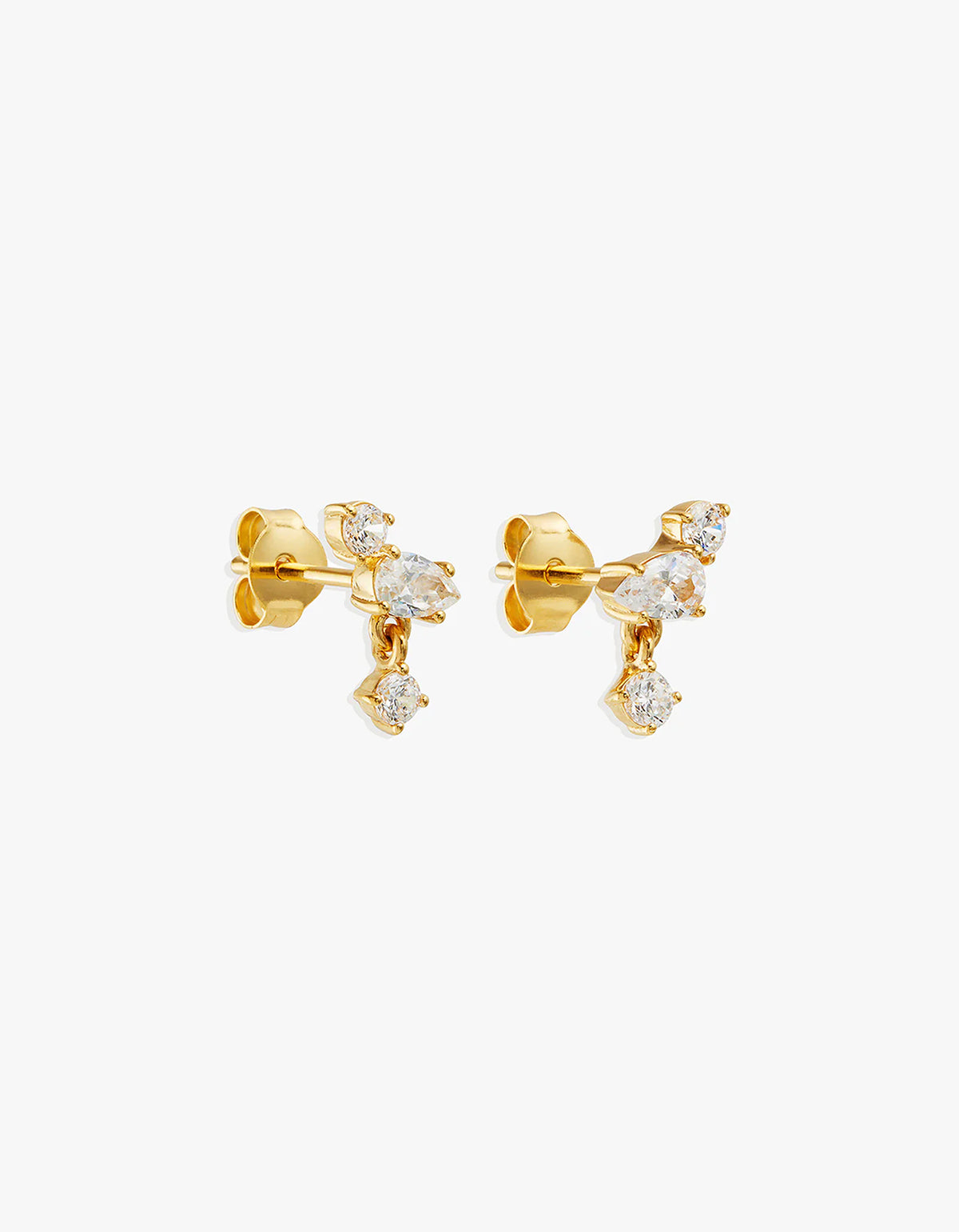 No Rain, No Flowers Stud Earrings - 18K Gold Vermeil