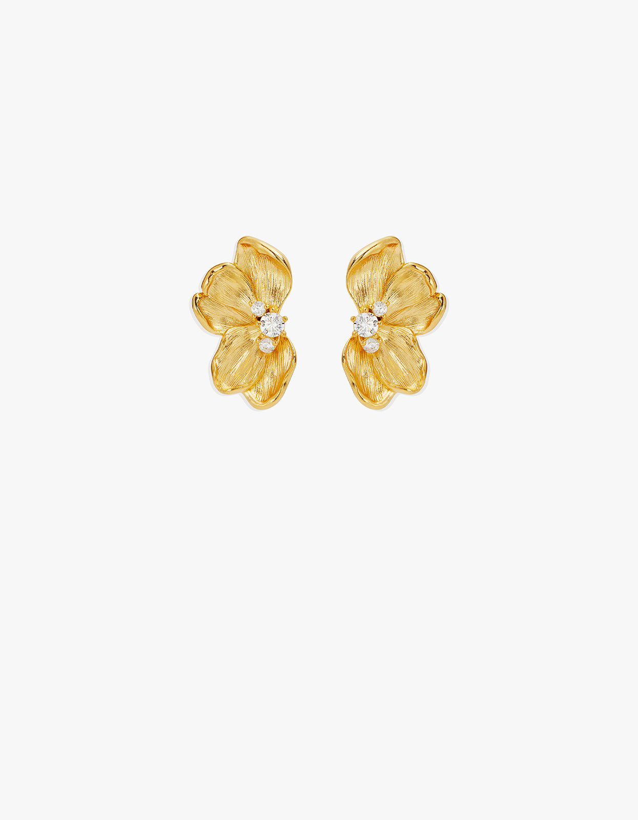 Serene Lotus Statement Earrings - 18K Gold Vermeil