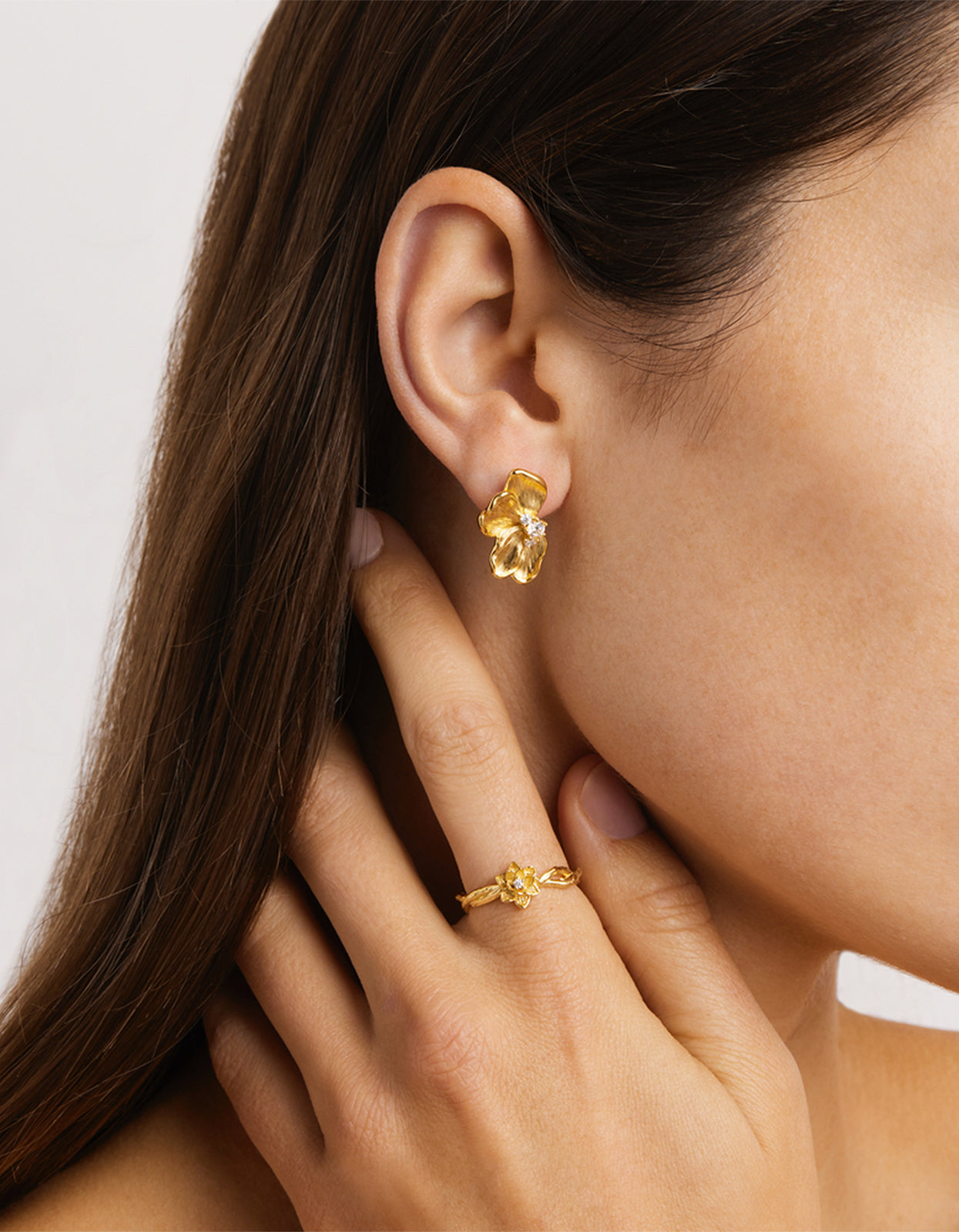 Serene Lotus Statement Earrings - 18K Gold Vermeil