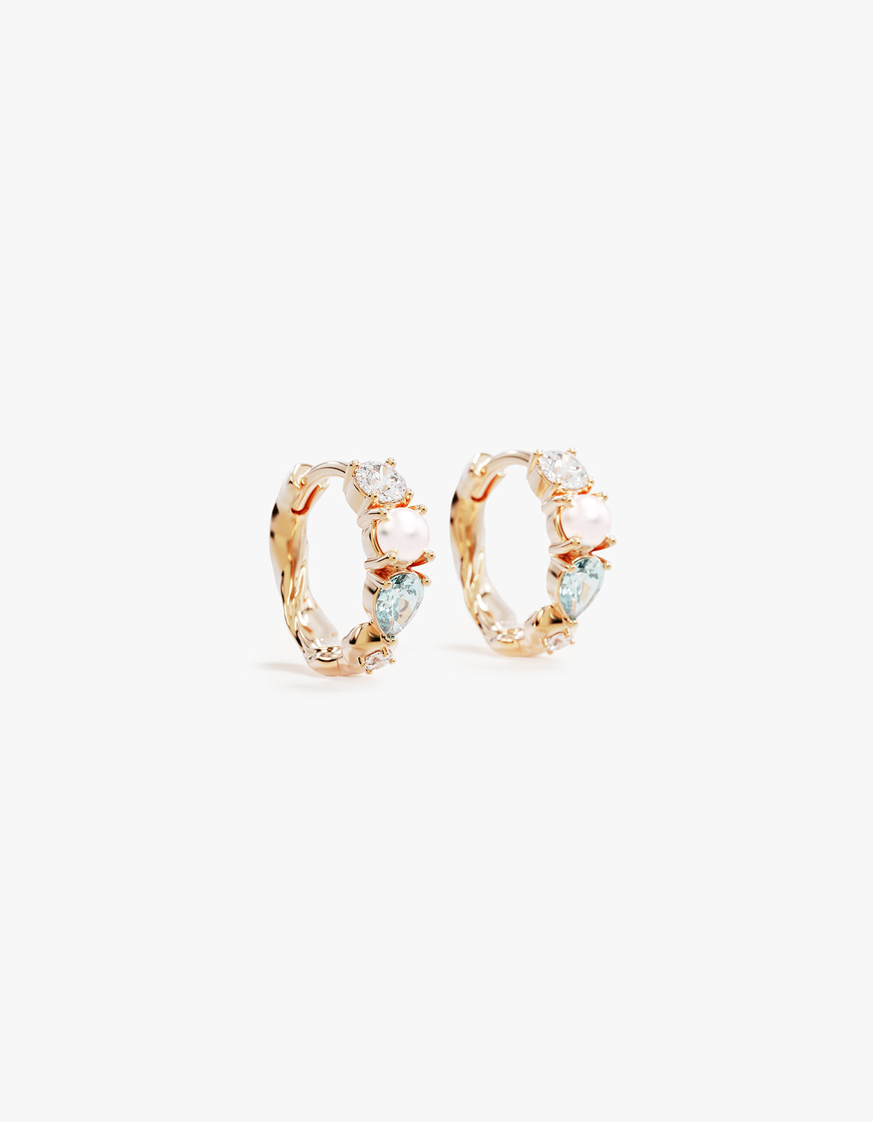 Breathe In Stillness Hoops - 18K Gold Vermeil